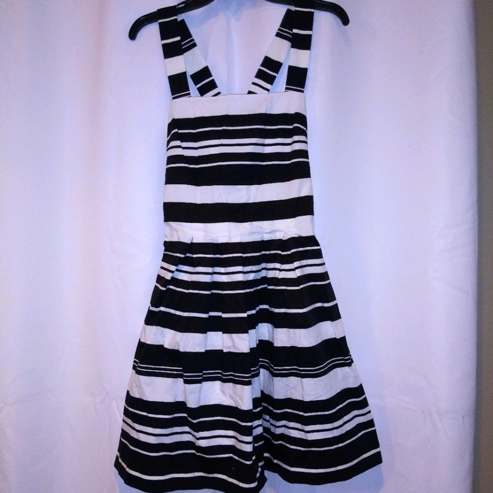 Black and White Striped Dress